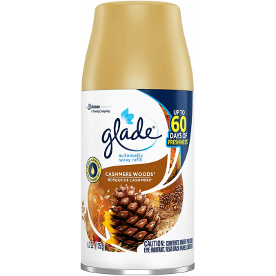 GLADE CASHMERE WOODS ® AUTOMATIC SPRAY REFILL LASTS UP TO 60 DAYS 269 ML
